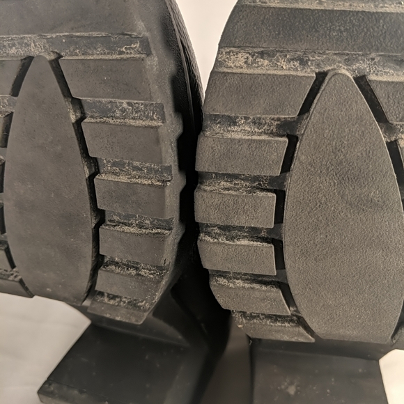 Aldo Patent Textured Faux Leather Heeled Booties Boots Black Women's US 10 3" - Picture 10 of 13